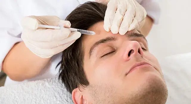Botox treatment for facial lines